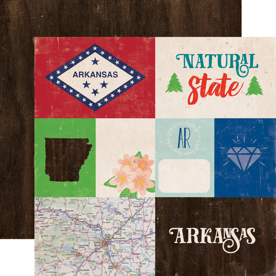Stateside: Arkansas 12x12 Patterned Paper