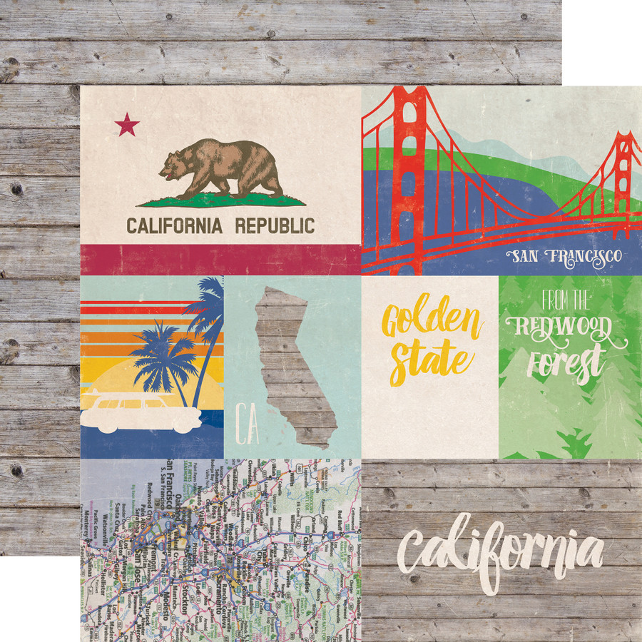 Stateside: California 12x12 Patterned Paper