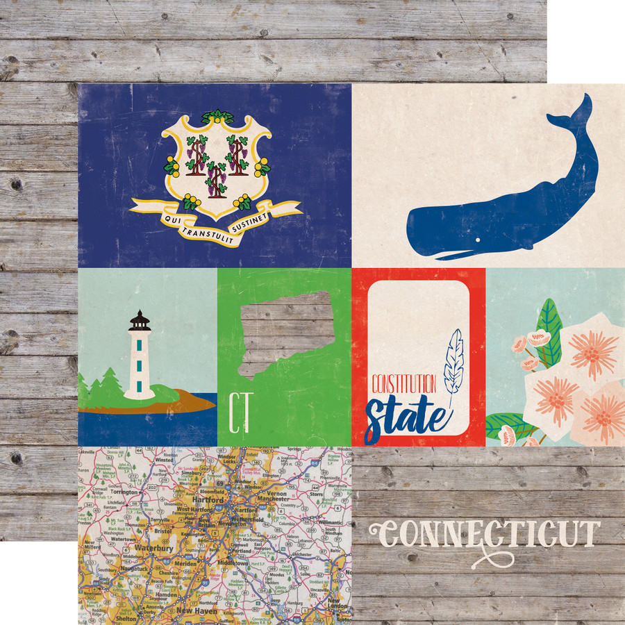 Stateside: Connecticut 12x12 Patterned Paper