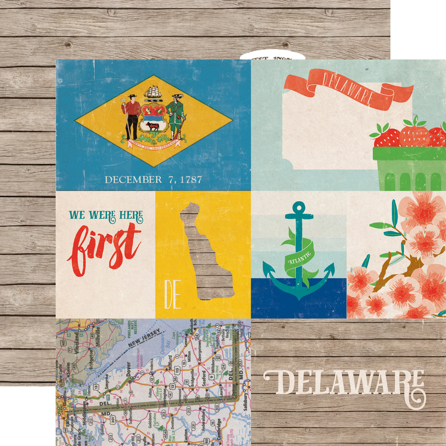Stateside: Delaware 12x12 Patterned Paper