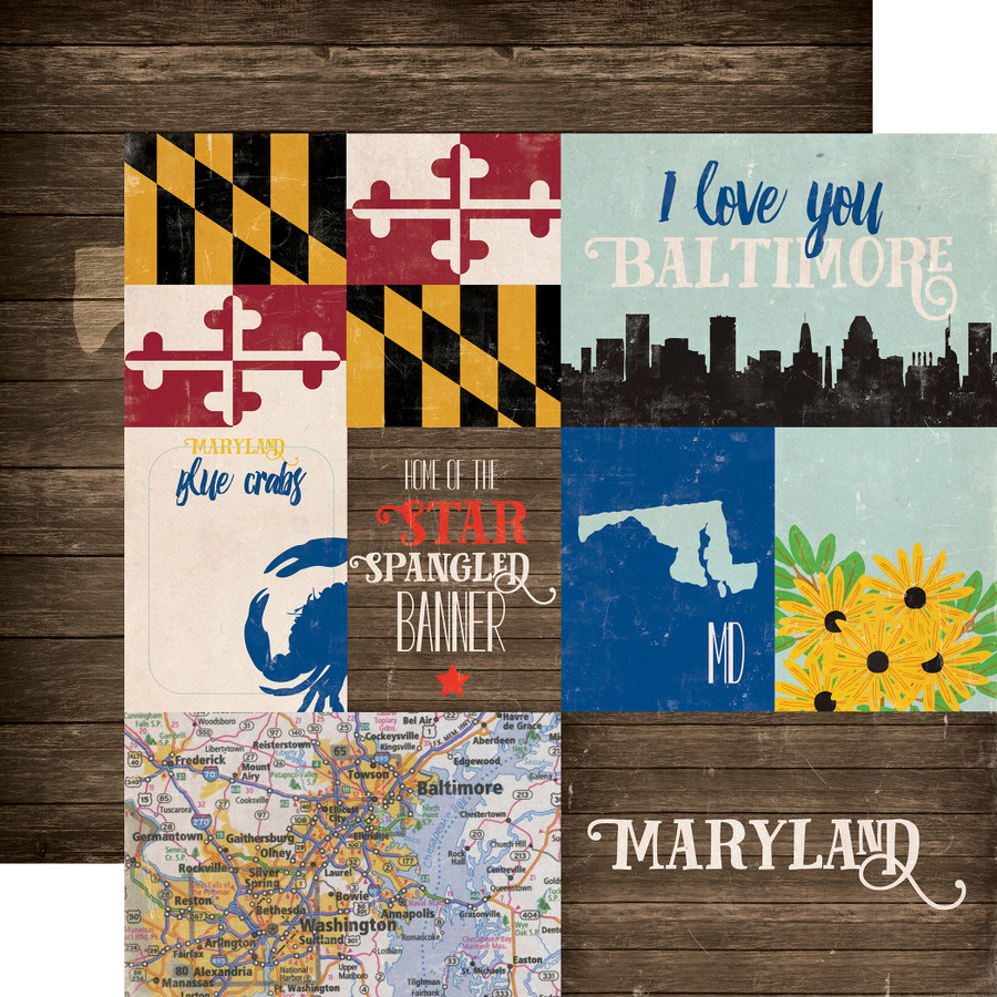 Stateside: Maryland 12x12 Patterned Paper