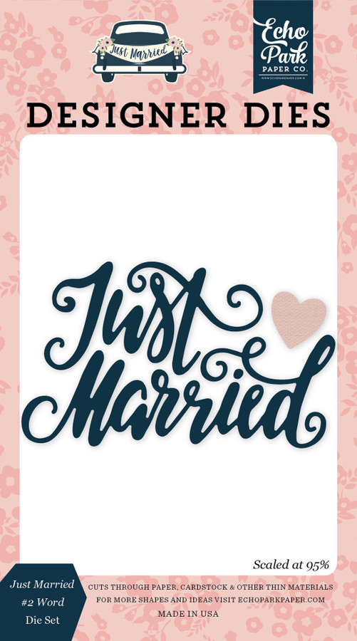 Just Married: Just Married #2 Word Small Die Set