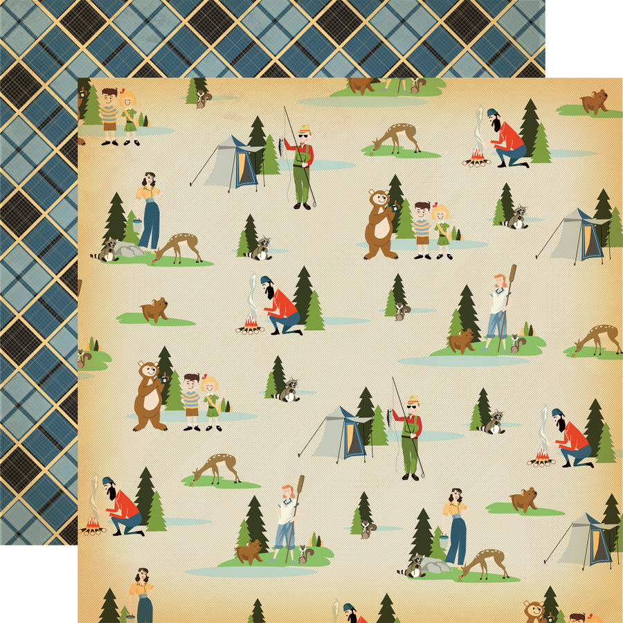 Great Outdoors - Let's Go Camping 12x12 Patterned Paper