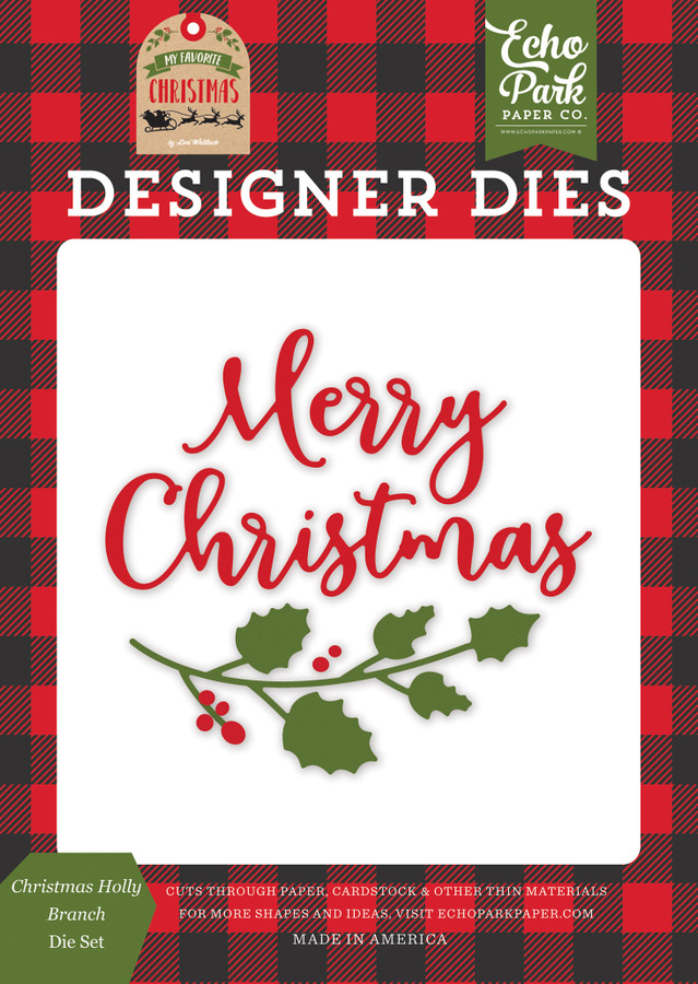 My Favorite Christmas: Christmas Holly Branch Medium Die Set
