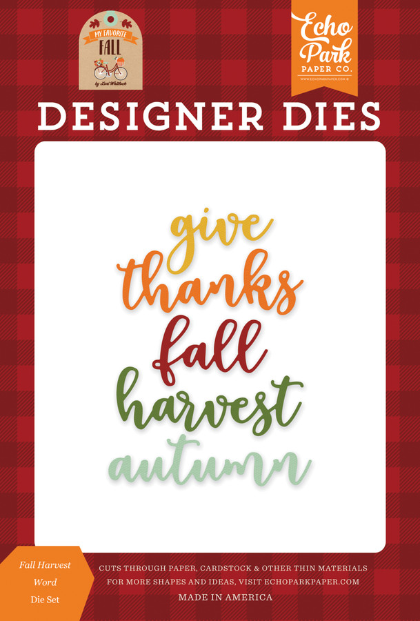 My Favorite Fall: Fall Harvest Word Medium Die Set