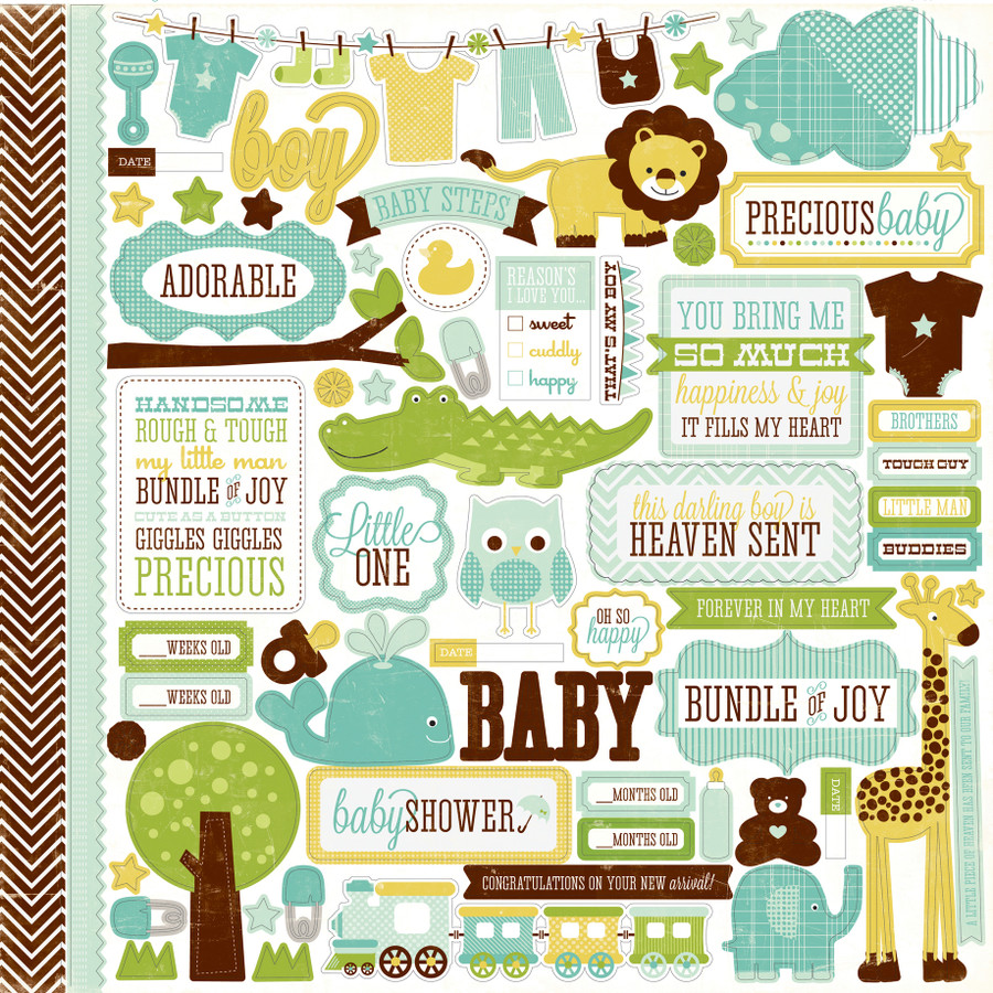 Bundle of Joy Boy Element Stickers