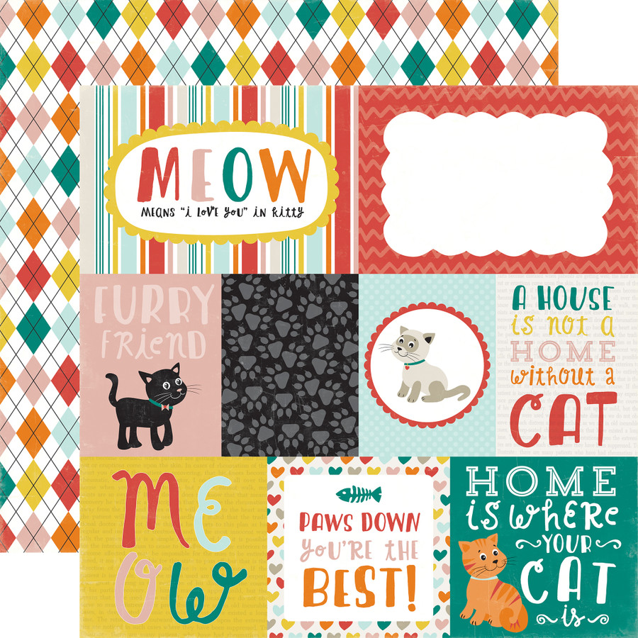Meow: Meow Journaling Cards 12x12 Patterned Paper