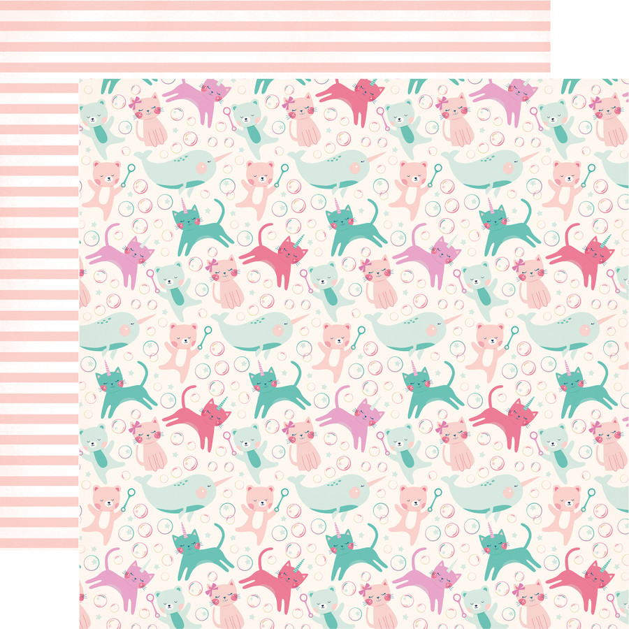 Imagine That Girl: Bubble Trouble 12x12 Patterned Paper