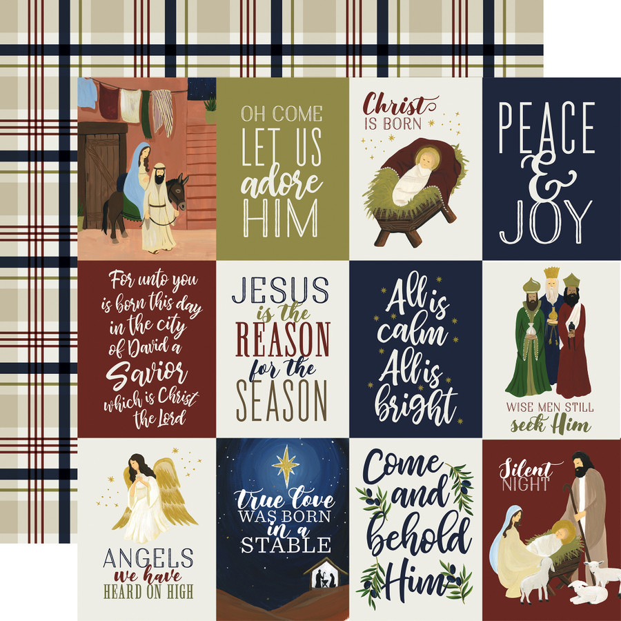 Oh Holy Night: 3x4 Journaling Cards 12x12 Patterned Paper