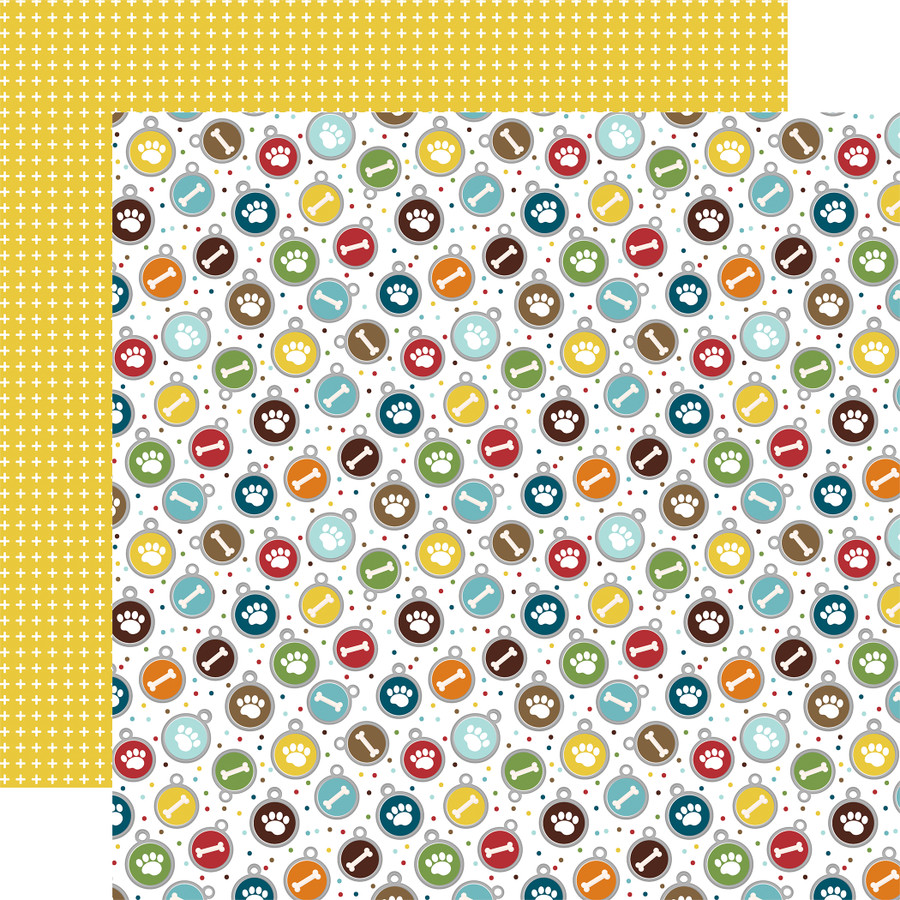 My Dog: Tag You're It 12x12 Patterned Paper