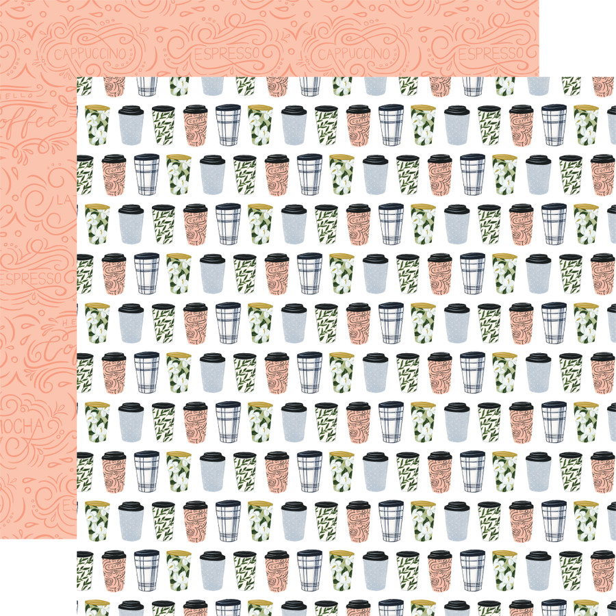 Coffee & Friends: Morning Latte 12x12 Patterned Paper