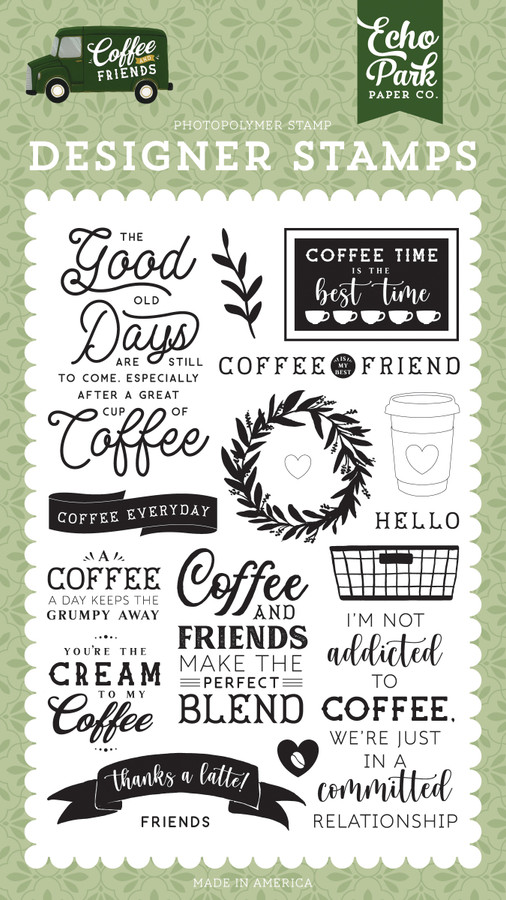 Coffee & Friends: Coffee Addict Stamp Set