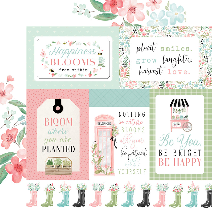 Flower Garden: Multi Journaling Cards 12x12 Patterned Paper