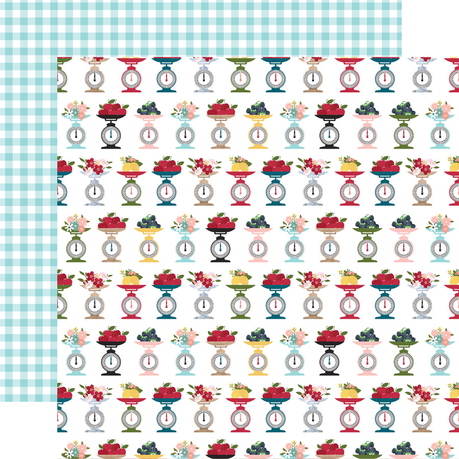 Farmer's Market: Produce Scale 12x12 Patterned Paper