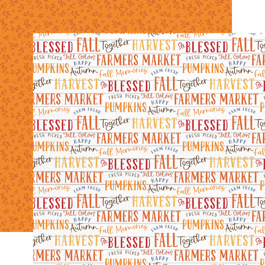 Fall: Fall Phrases 12x12 Patterned Paper