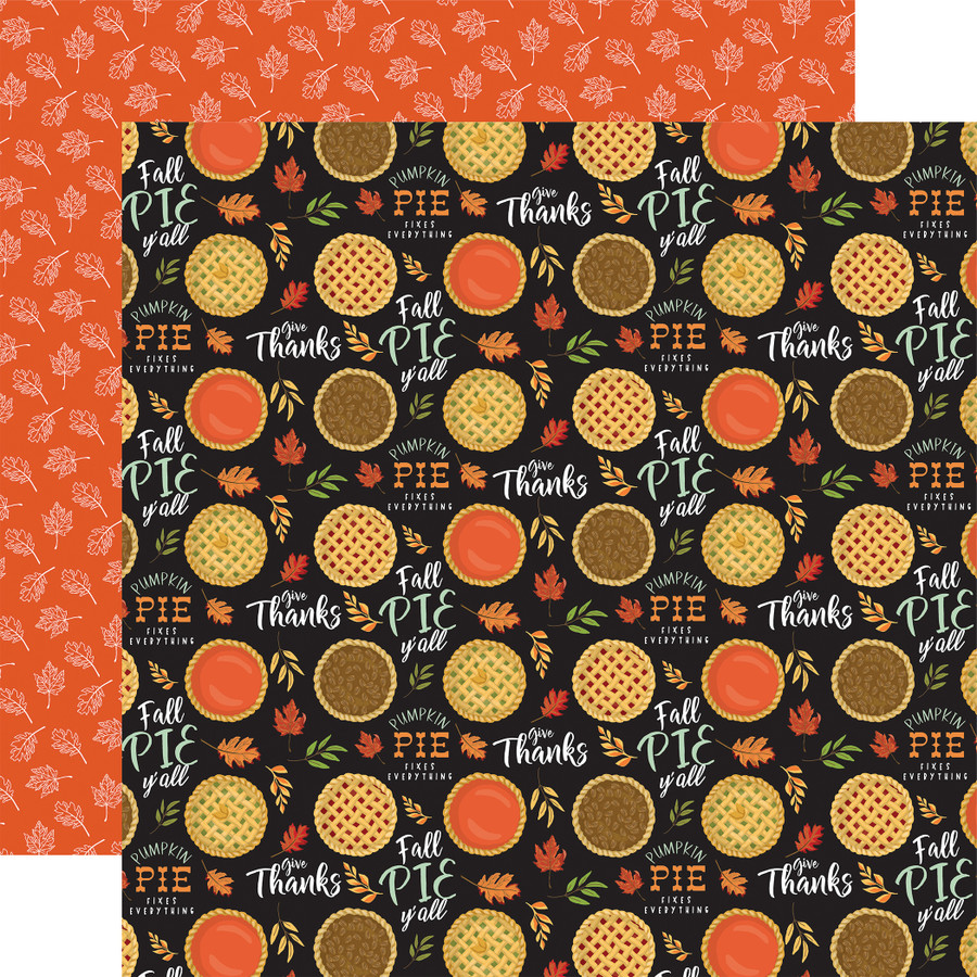 Welcome Autumn: Perfect Pie 12x12 Patterned Paper
