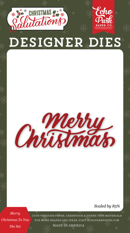 Salutations Christmas: Merry Christmas To You Medium Die Set