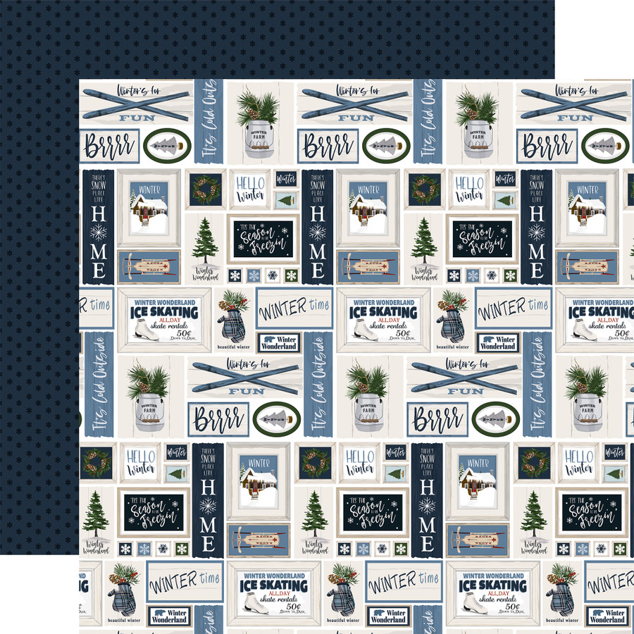 Welcome Winter: Farmhouse Frames 12x12 Patterned Paper