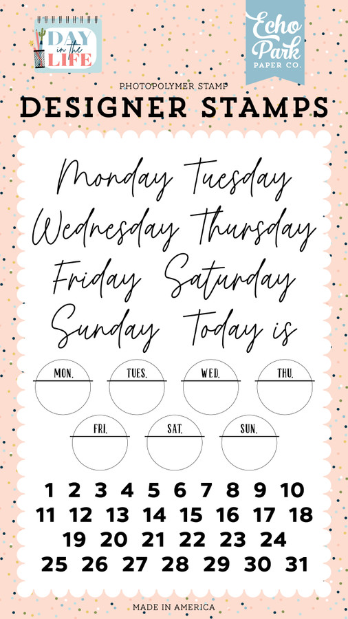 Day In the Life: Days Of The Week Stamp Set