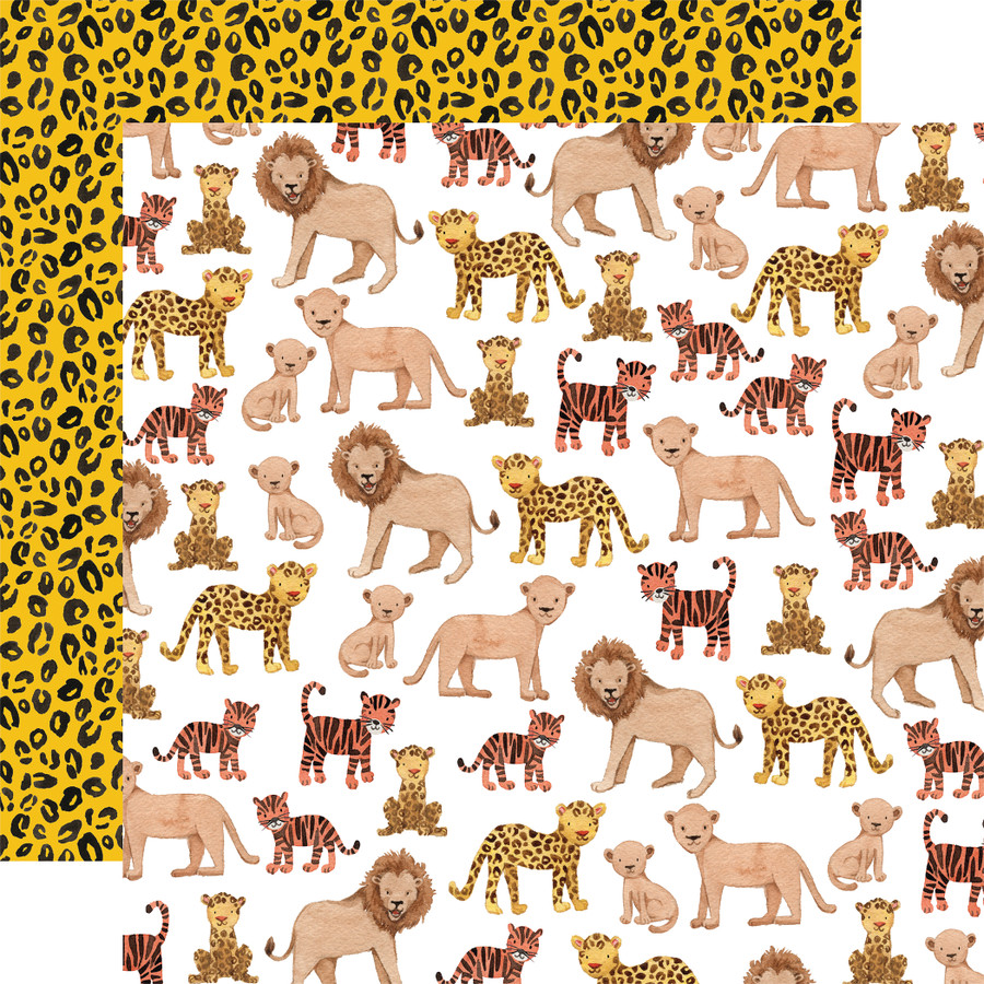 Animal Kingdom: Feline Family 12x12 Patterned Paper