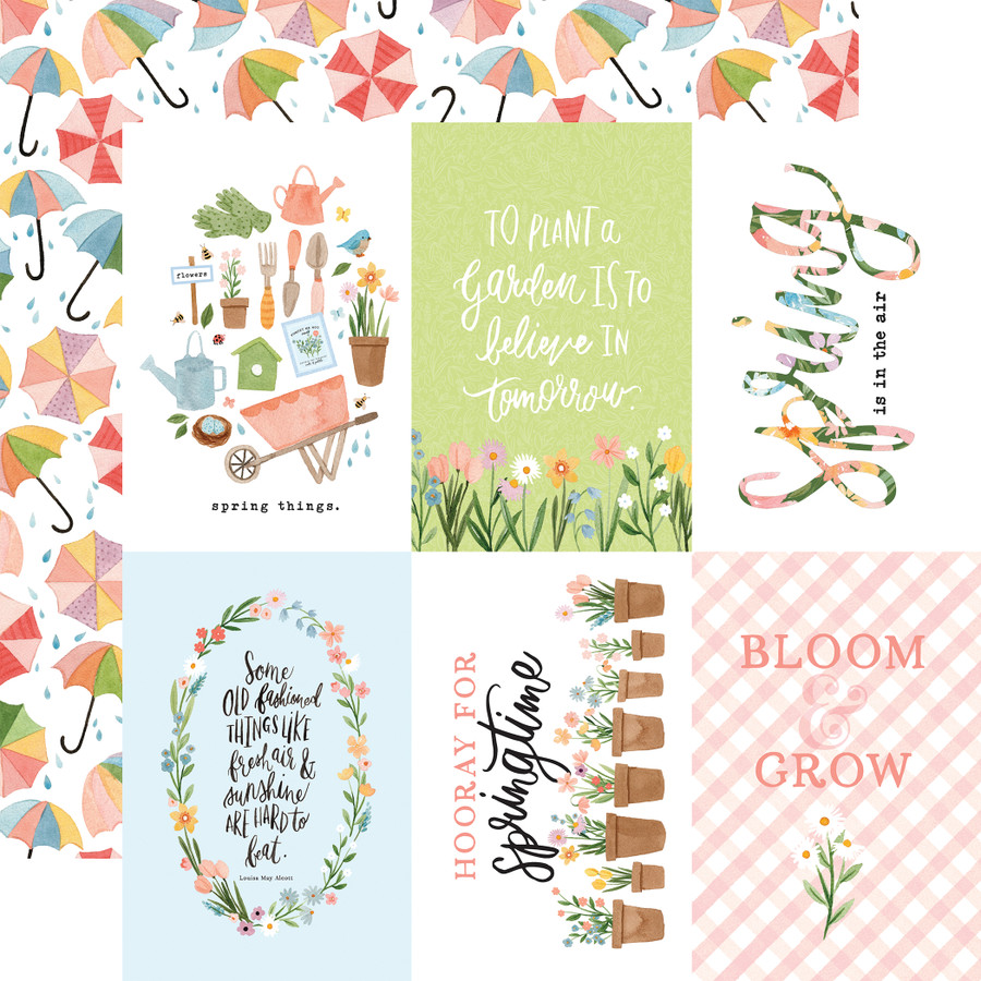 My Favorite Spring: 4x6 Journaling Cards 12x12 Patterned Paper