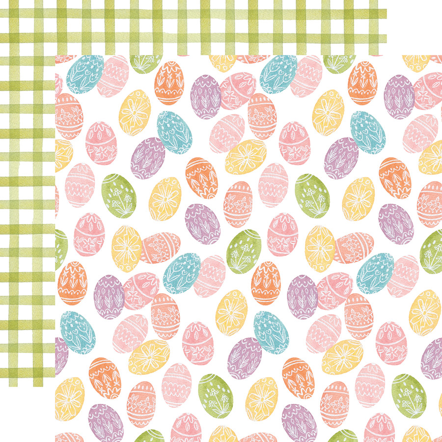 My Favorite Easter: Colored Eggs 12x12 Patterned Paper