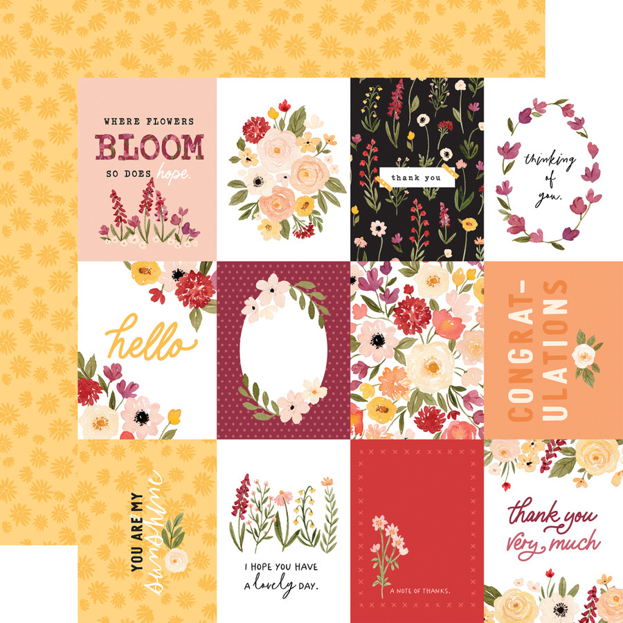 Flora No. 5: Warm Journaling Cards 12x12 Patterned Paper