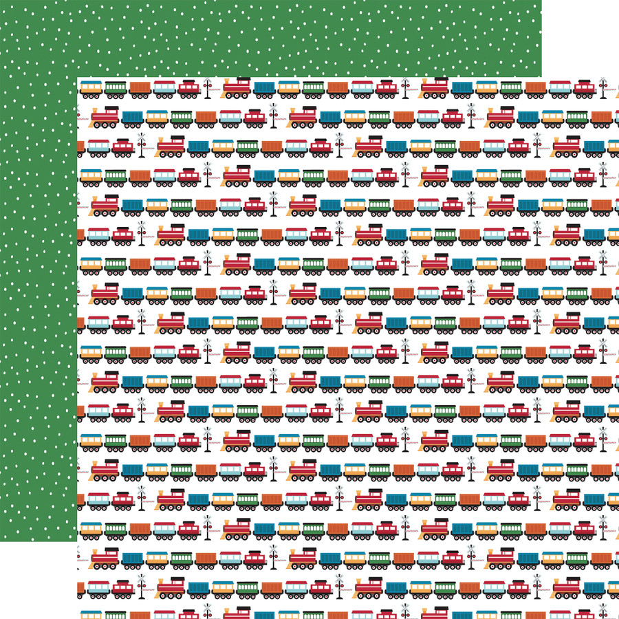 Play All Day Boy: All Aboard 12x12 Patterned Paper