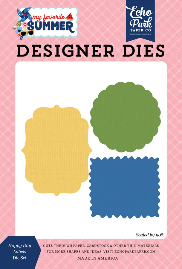 My Favorite Summer: Happy Day Labels Large Die Set