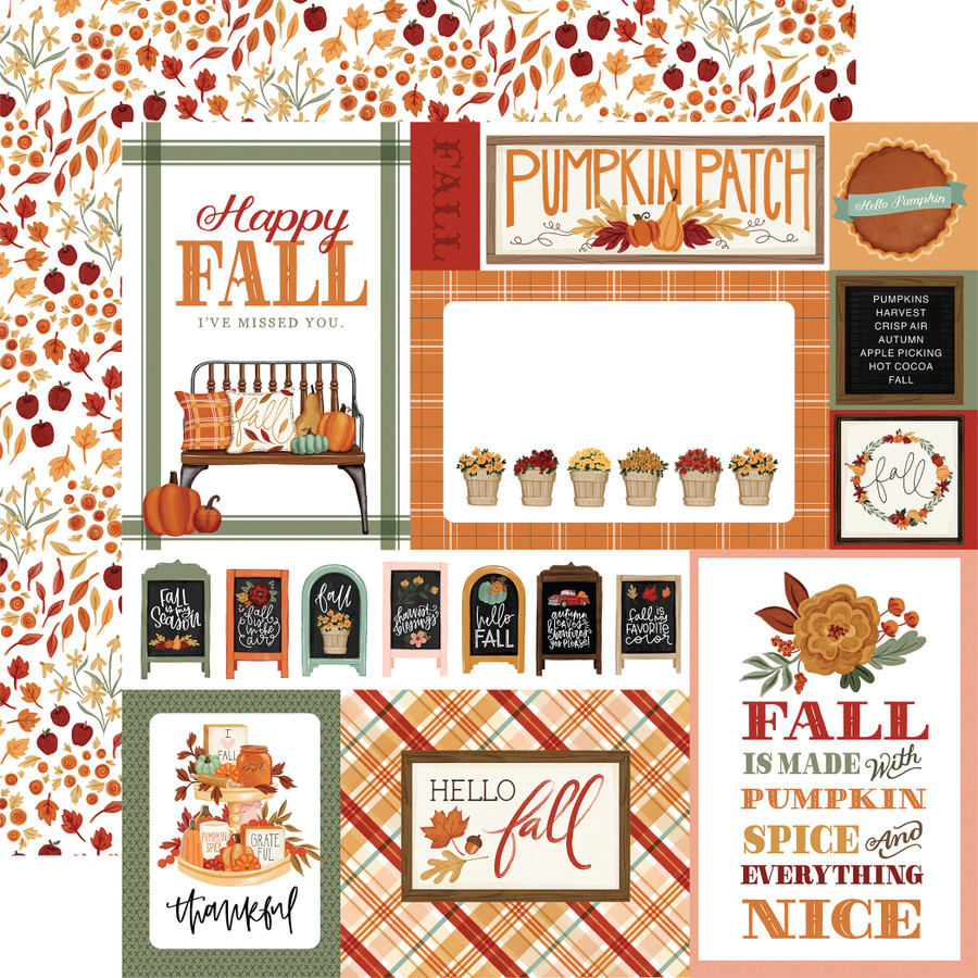 Welcome Fall: Multi Journaling Cards 12x12 Patterned Paper