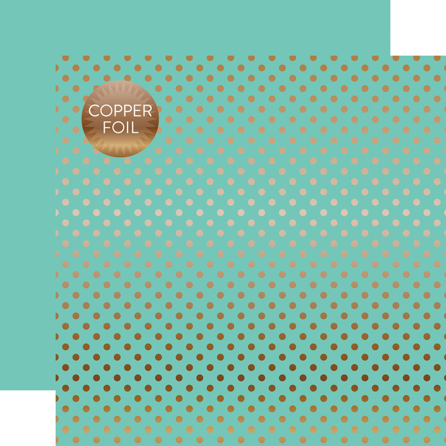 Copper Foil Mint 12x12 Patterned Paper