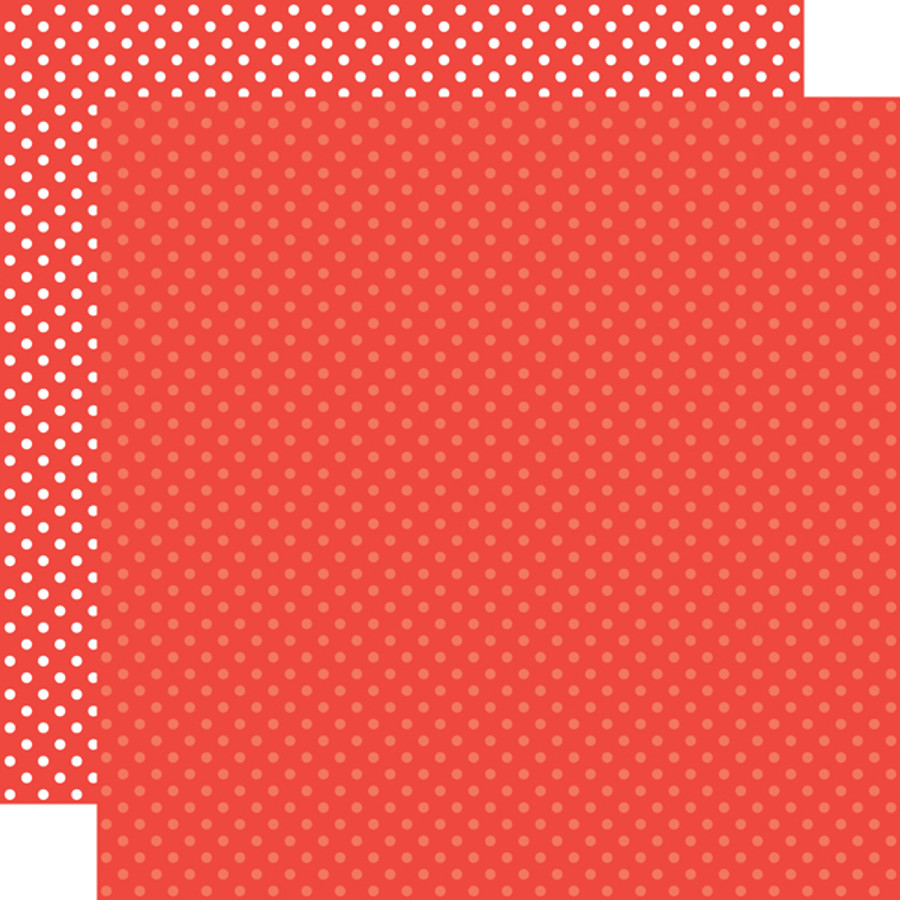 Dots & Stripes: Cherry Red 12x12 Patterned Paper