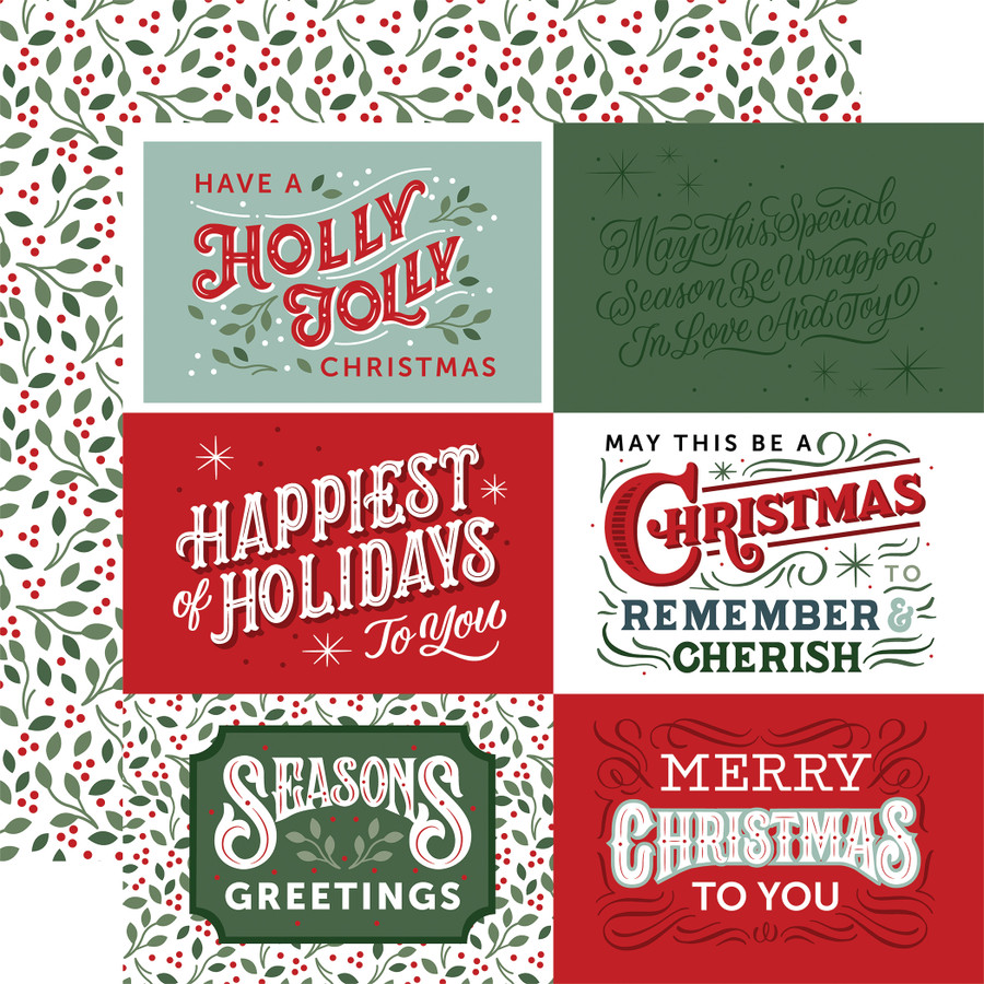 Christmas Salutations No. 2: 6x4 Journaling Cards 12x12 Patterned Paper