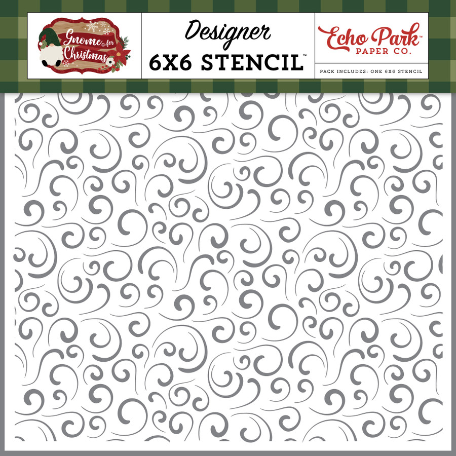 GFC290034 - Snowy Swirls Stencil