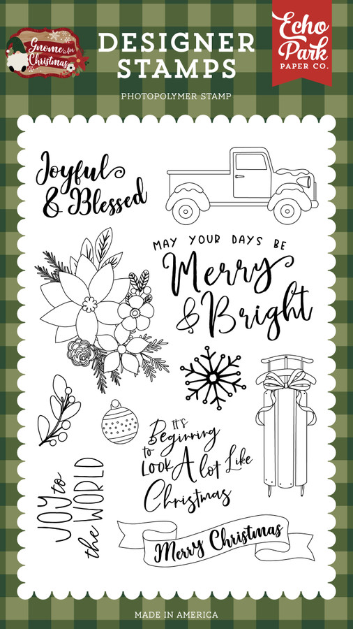 Gnome For Christmas: Joyful And Blessed Stamp Set