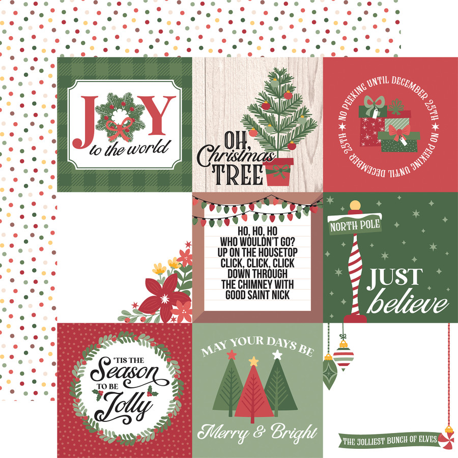 Santa Claus Lane: 4x4 Journaling Cards 12x12 Patterned Paper