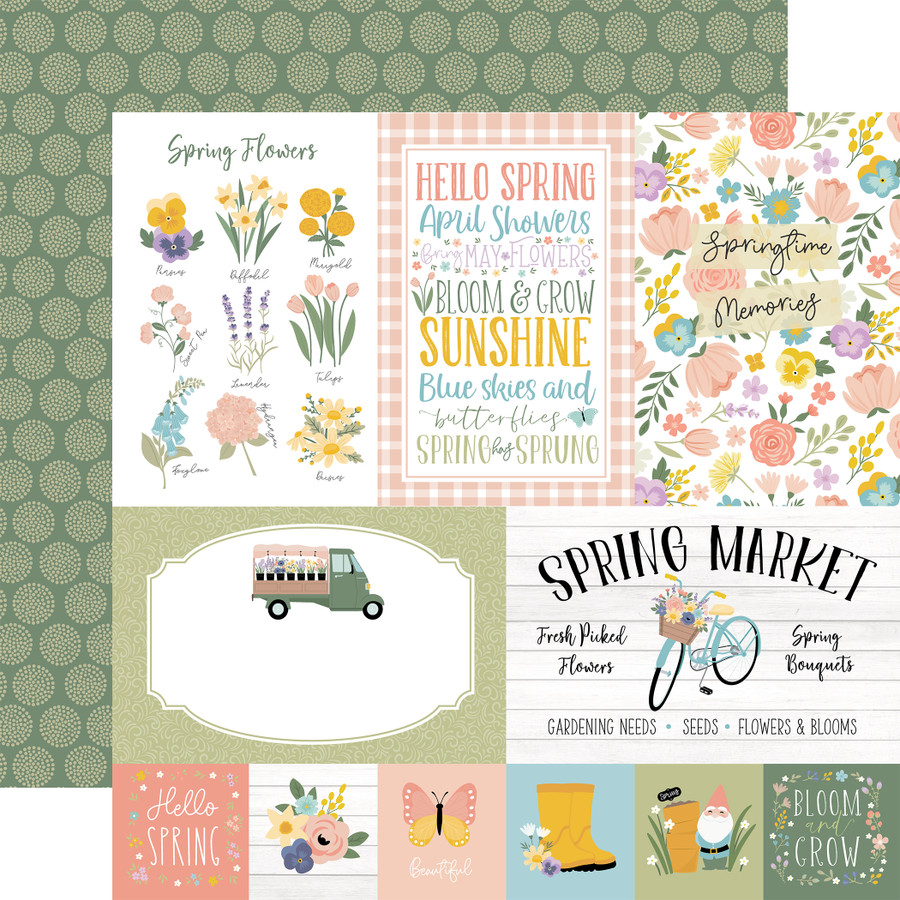 It's  Spring Time: 4x6 Journaling Cards 12x12 Patterned Paper