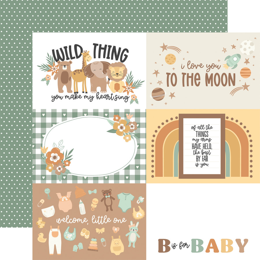 Our Baby: 6x4 Journaling Cards 12x12 Patterned Paper