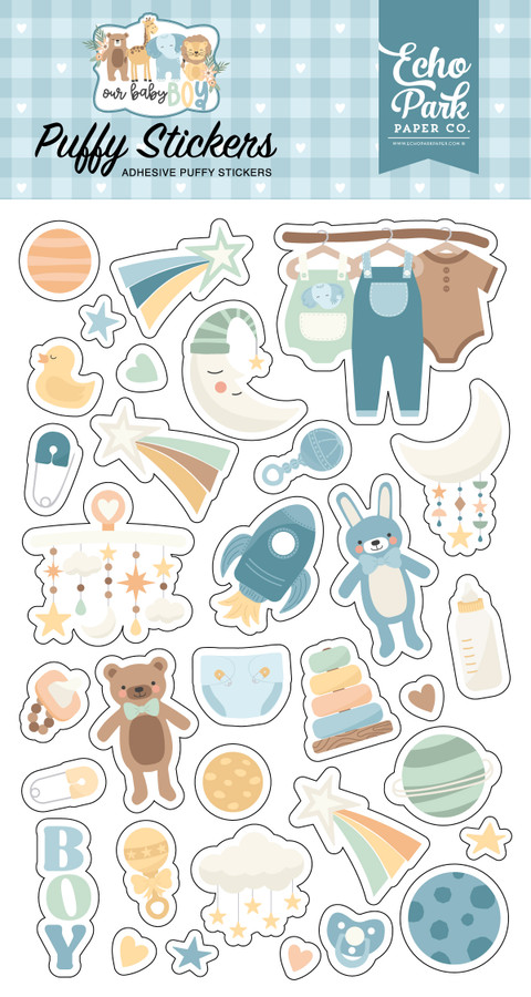 Our Baby Boy Puffy Stickers
