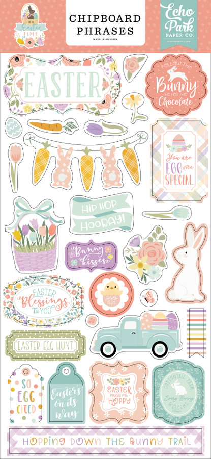 It's Easter Time Chipboard Phrases