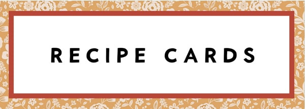 recipe cards