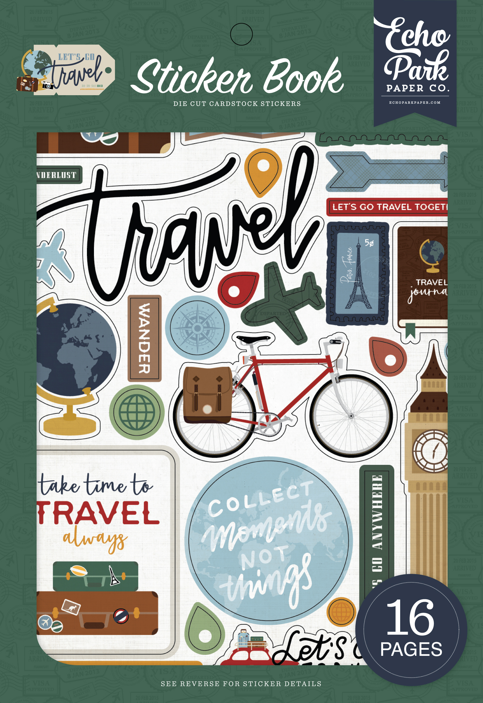 Let's Go Travel Sticker Book - Echo Park Paper Co.