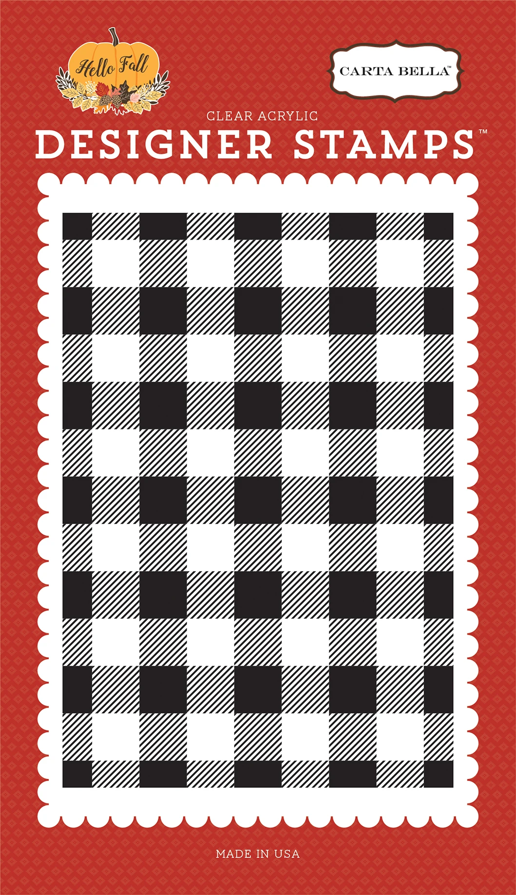 Hello Fall: Buffalo Plaid 4x6 Stamp Set - Echo Park Paper Co