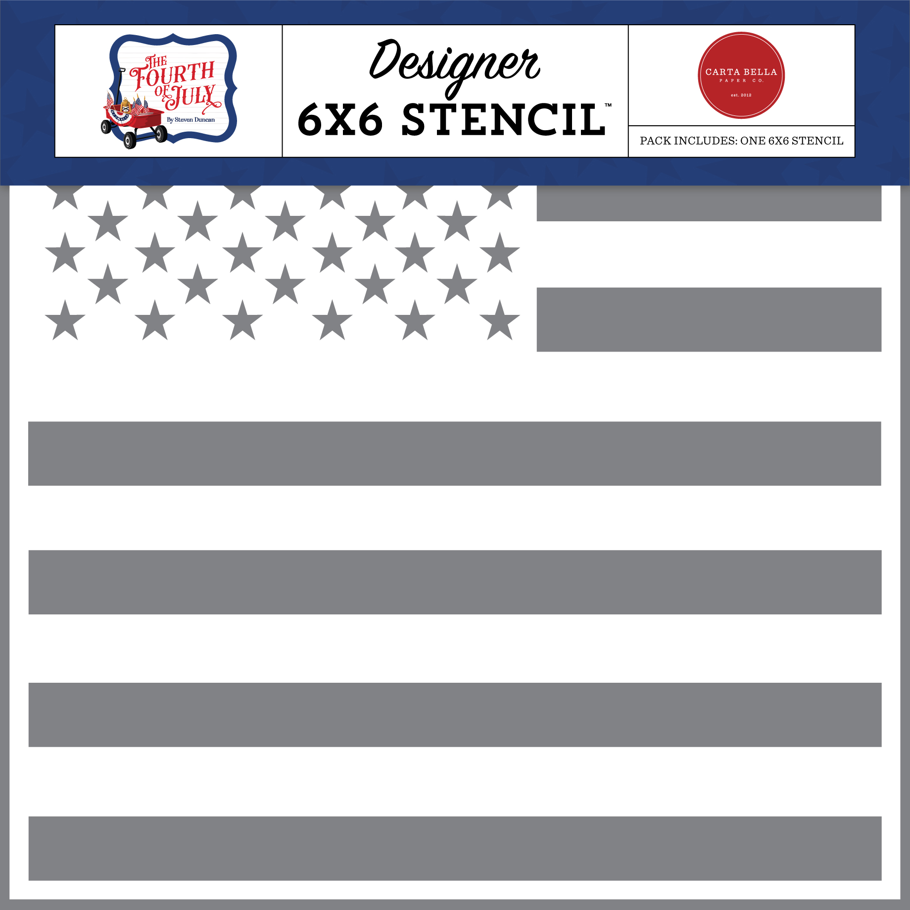Fourth Of July: American Flag Stencil