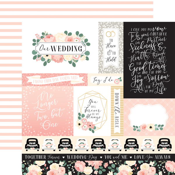  Echo Park Paper Wedding Day Cardstock Stickers 12X12