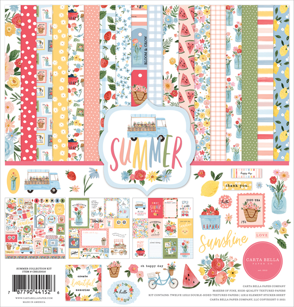 Summer Bucket List, 2 Page Summer Scrapbooking Layout Kit DIY or Prema –  Crop-A-Latte