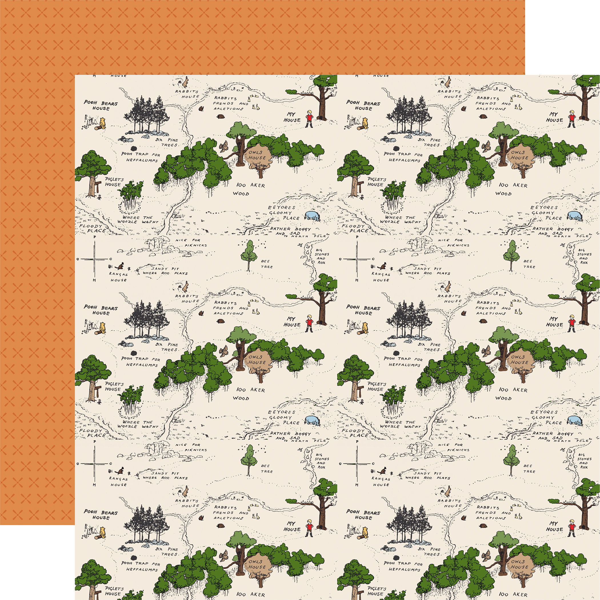 Winnie The Pooh: Map For Christopher - Echo Park Paper Co