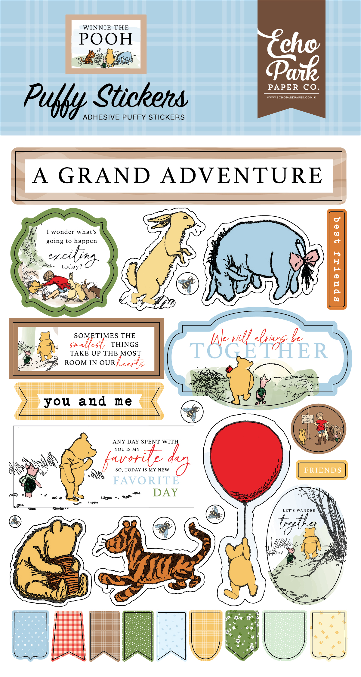 Winnie The Pooh Puffy Stickers - Echo Park Paper Co winnie-the-pooh-puffy-stickers-echo-park-paper-co