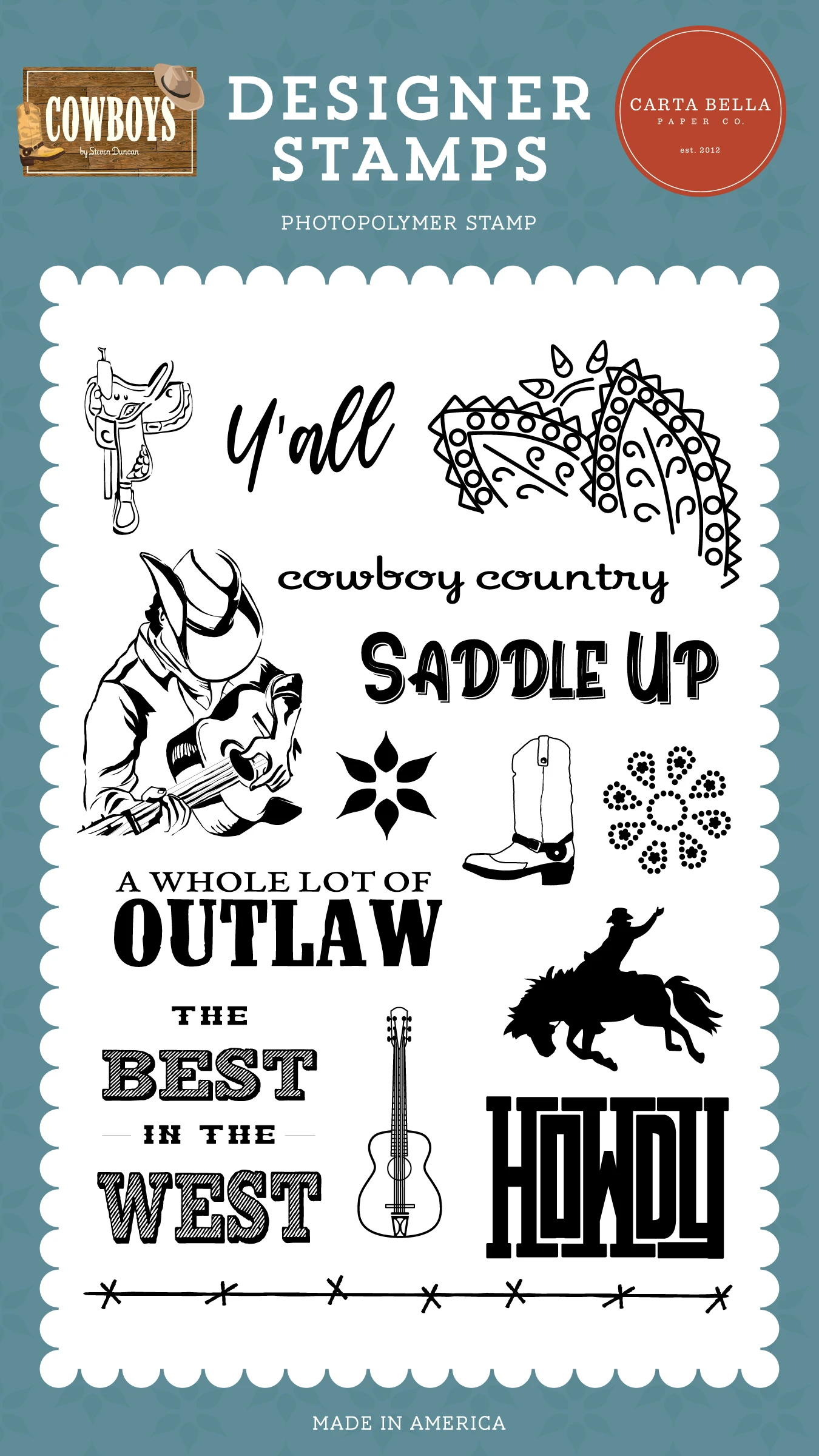 Cowboys: Saddle Up Stamp Set - Echo Park Paper Co