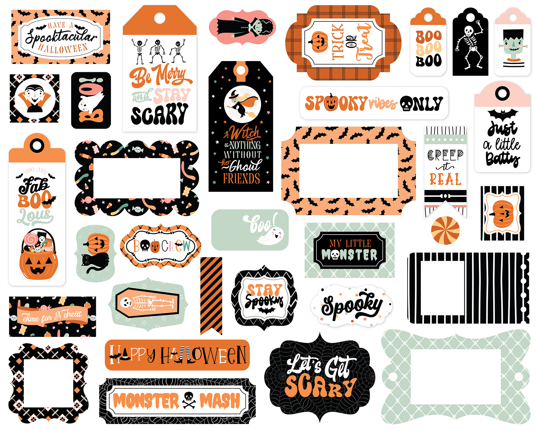 Spooktacular Halloween Frames & Tags - Echo Park Paper Co